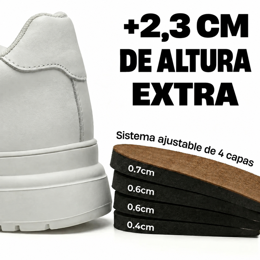Alzas de talón ajustables de 4 niveles